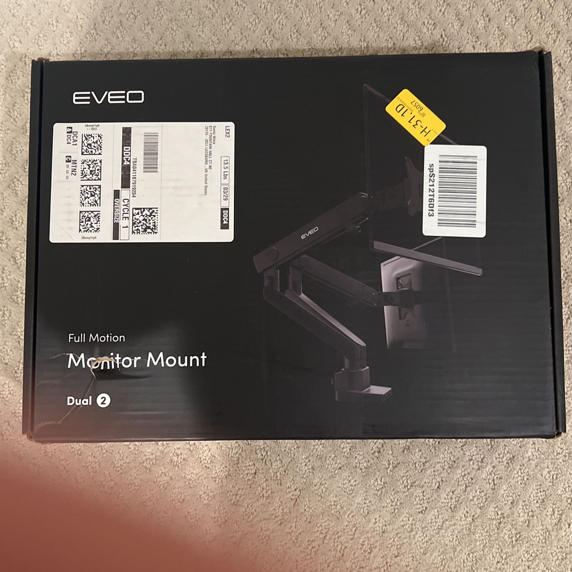 EVEO Dual Full Motion Monitor Mount