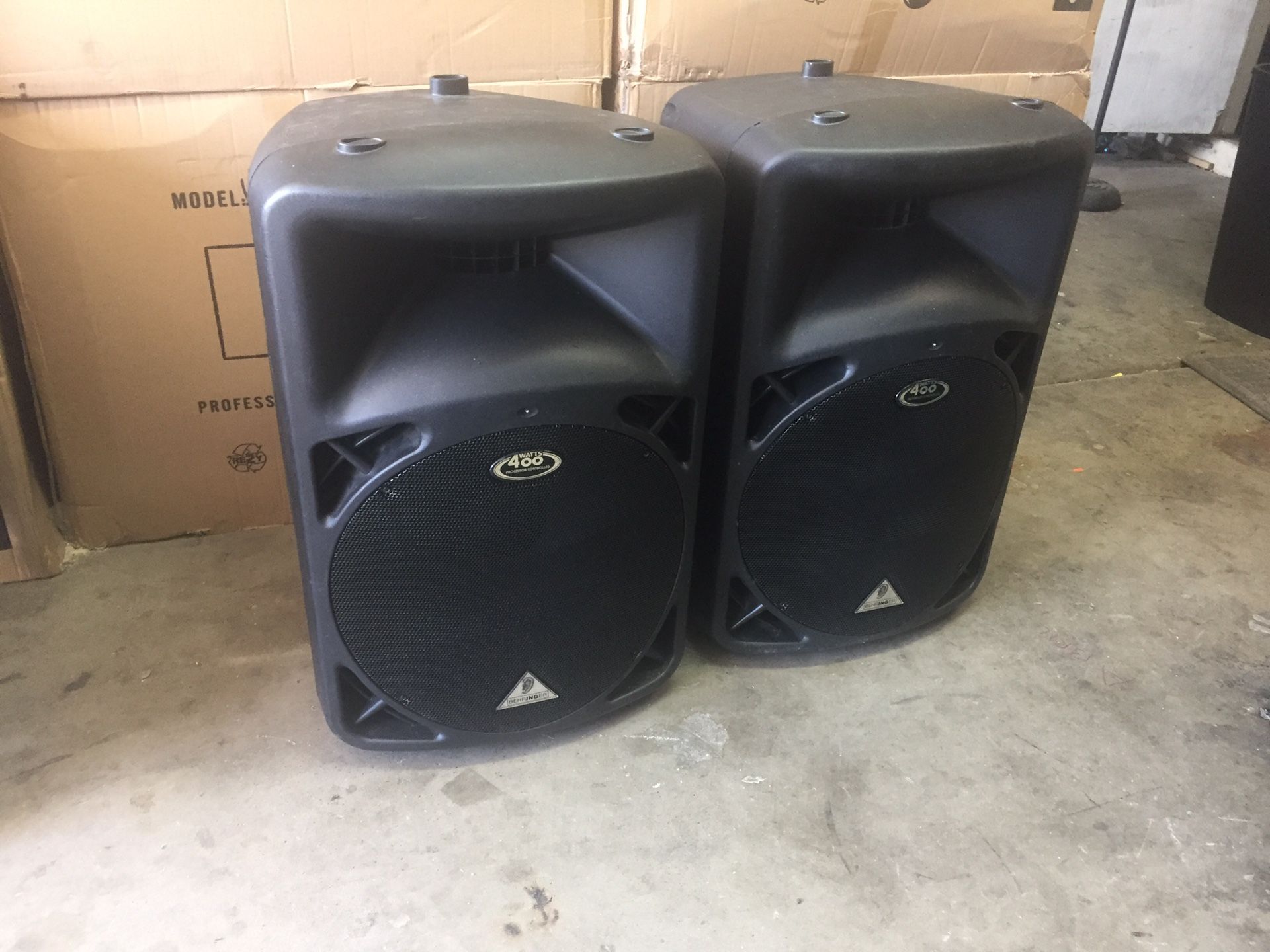 Behringer B315A powered speakers pair ($420 price firm )