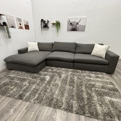 Gray Sectional Cloud Couch - Free Delivery