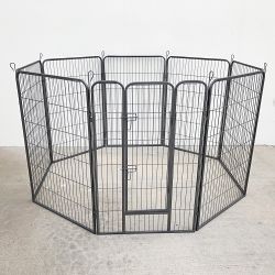 $135 (New) Heavy duty 48” tall x 32” wide x 8-panel pet playpen dog crate kennel exercise cage fence