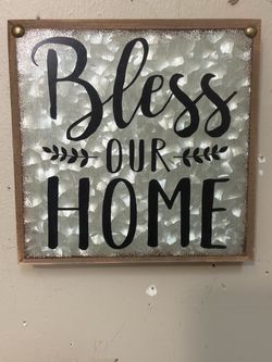 Bless Our Home Sign 7”