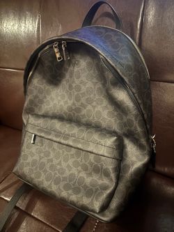 Coach Signature Backpack in Charcoal