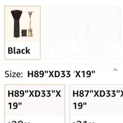 Patio Heater Black Cover