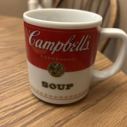 Campbells Soup Corning Glass Works Porcelain Coffee Mug Soup Cup
