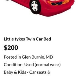 Little Tykes car Bed