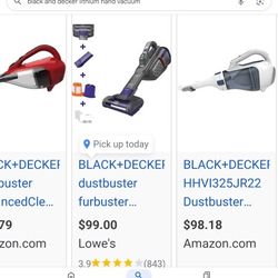 Black And DECKER Hand Held Pet Vacuum Cordless 