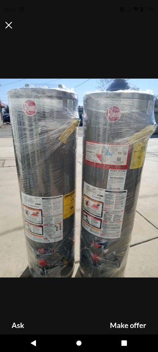 Gas Water Heater New Display Models 40 And 50 Gallon With 1 Yr Warranty 