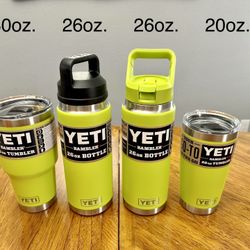 NEW Limited Edition - YETI RAMBLERS - Chartreuse