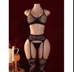 Bodysuit fishnets lingerie