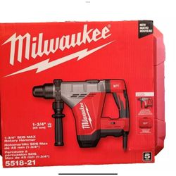 Milwaukee 5518-21 1-3/4" SDS MAX Corded Rotary Hammer Kit .