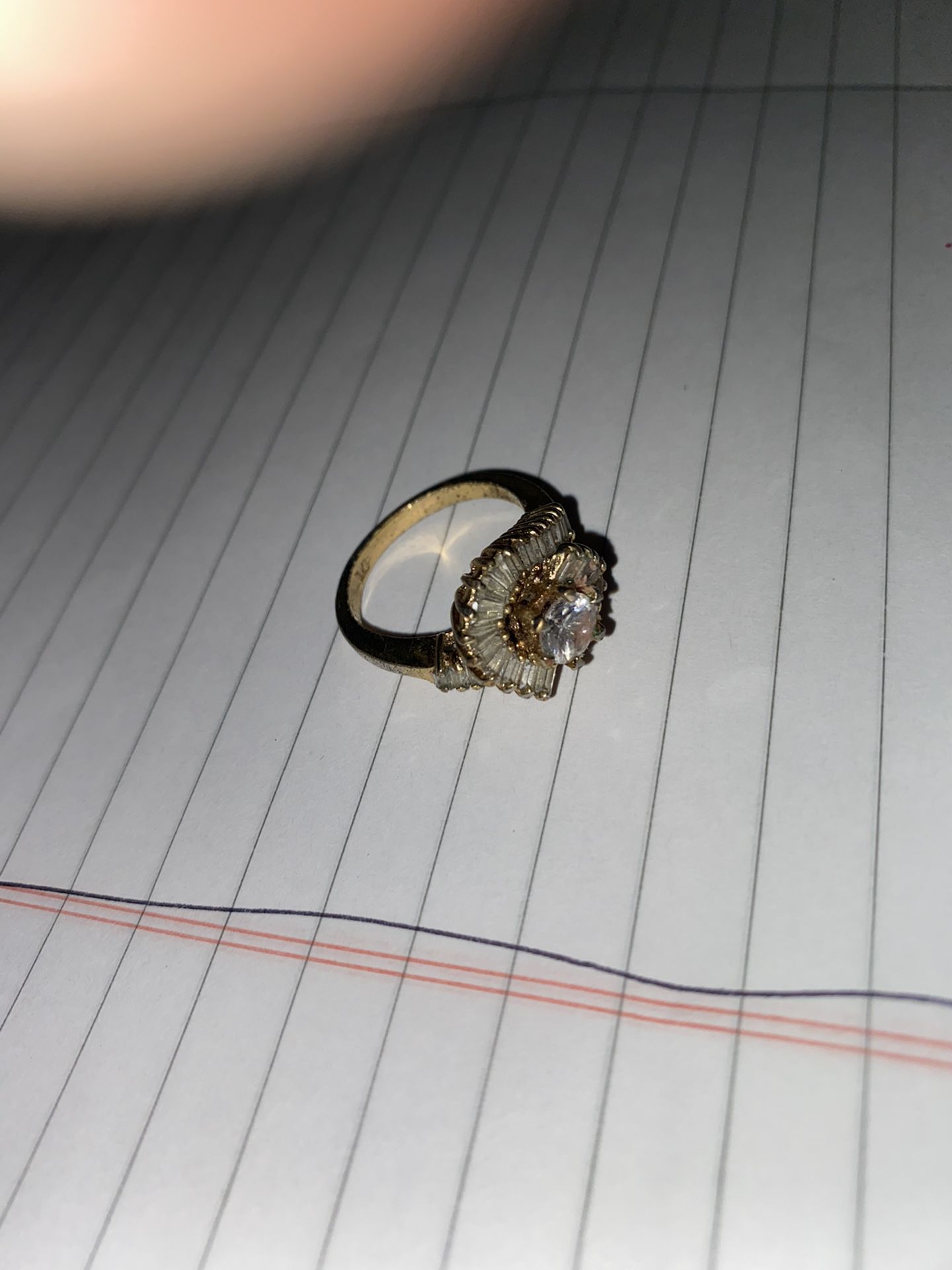 1.5 Ct 14k GP Diamond Ring 