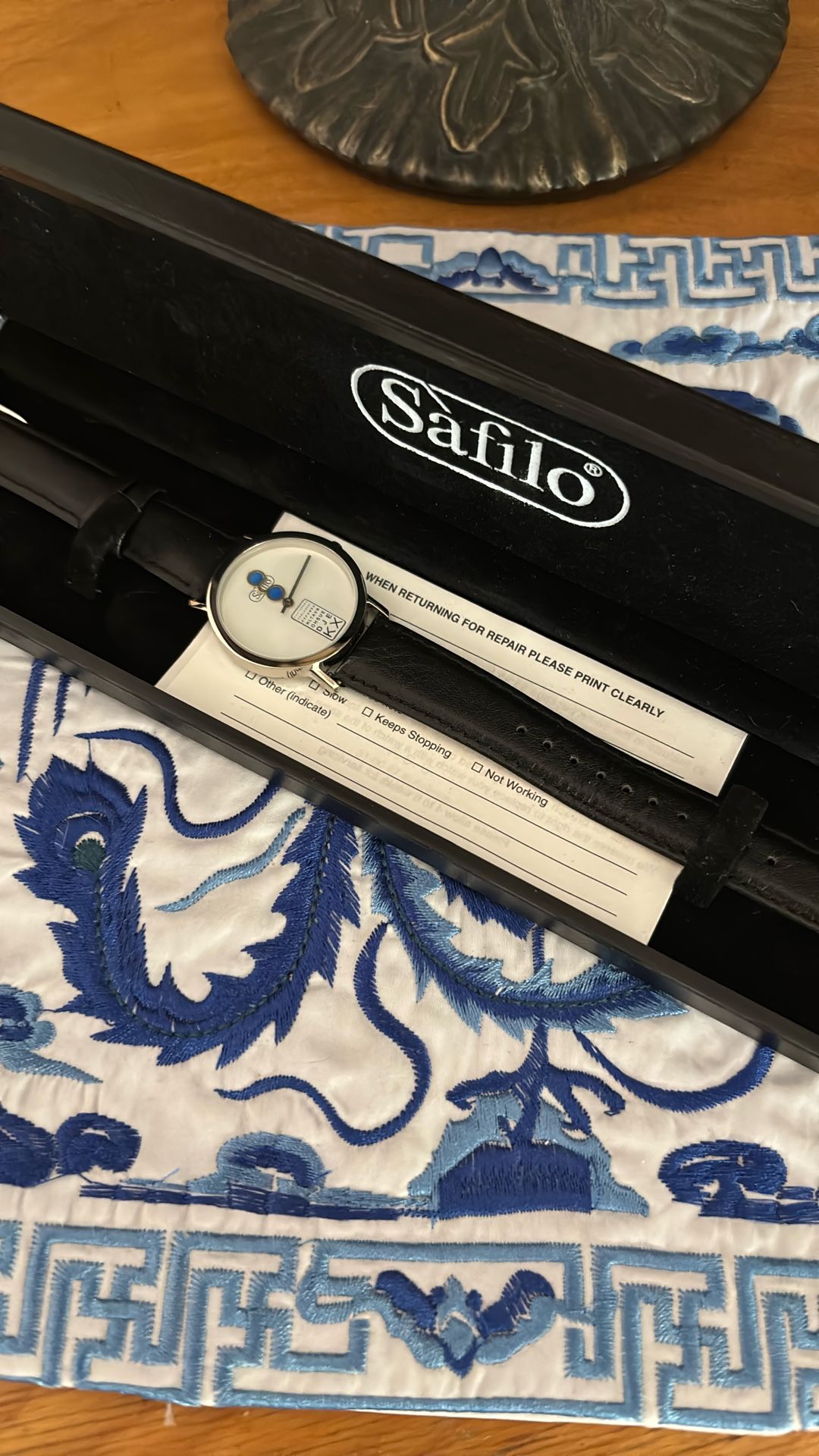 Safilo Novelty Watch Eye Chart Glasses Optometrist Black Band