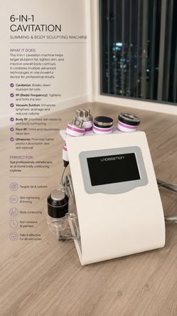 6-in-1 Cavitation Body Sculpting Machine – Professional Spa Equipment