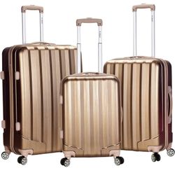 Rockland Santa Fe Hardside Spinner Wheel Luggage Set bronze 3 piece set  