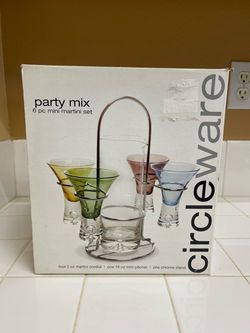Circleware Party Mix 6-Piece Mini Martini Set.