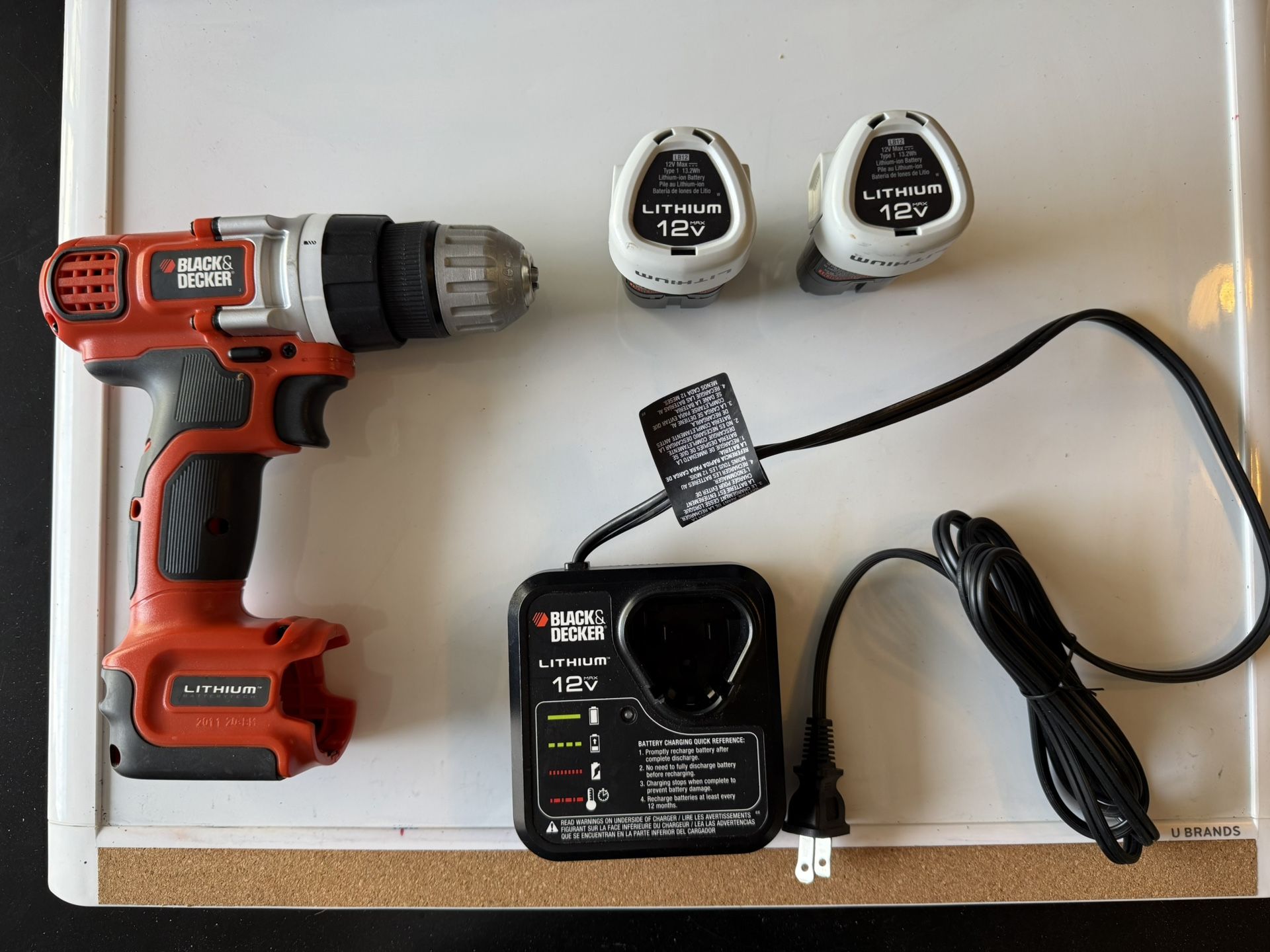Black & Decker 12V Cordless Drill Set