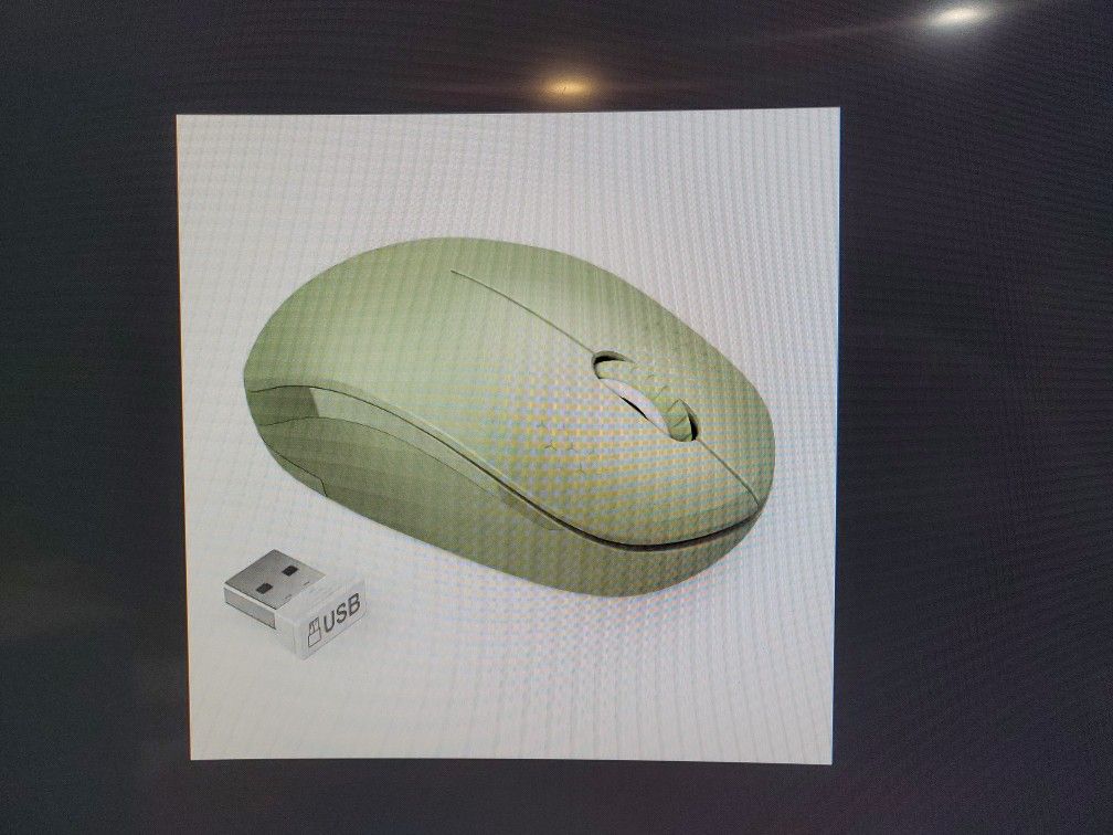 Olive Green Wireless Mouse, 2.4G Nano USB Receiver Plug And Play