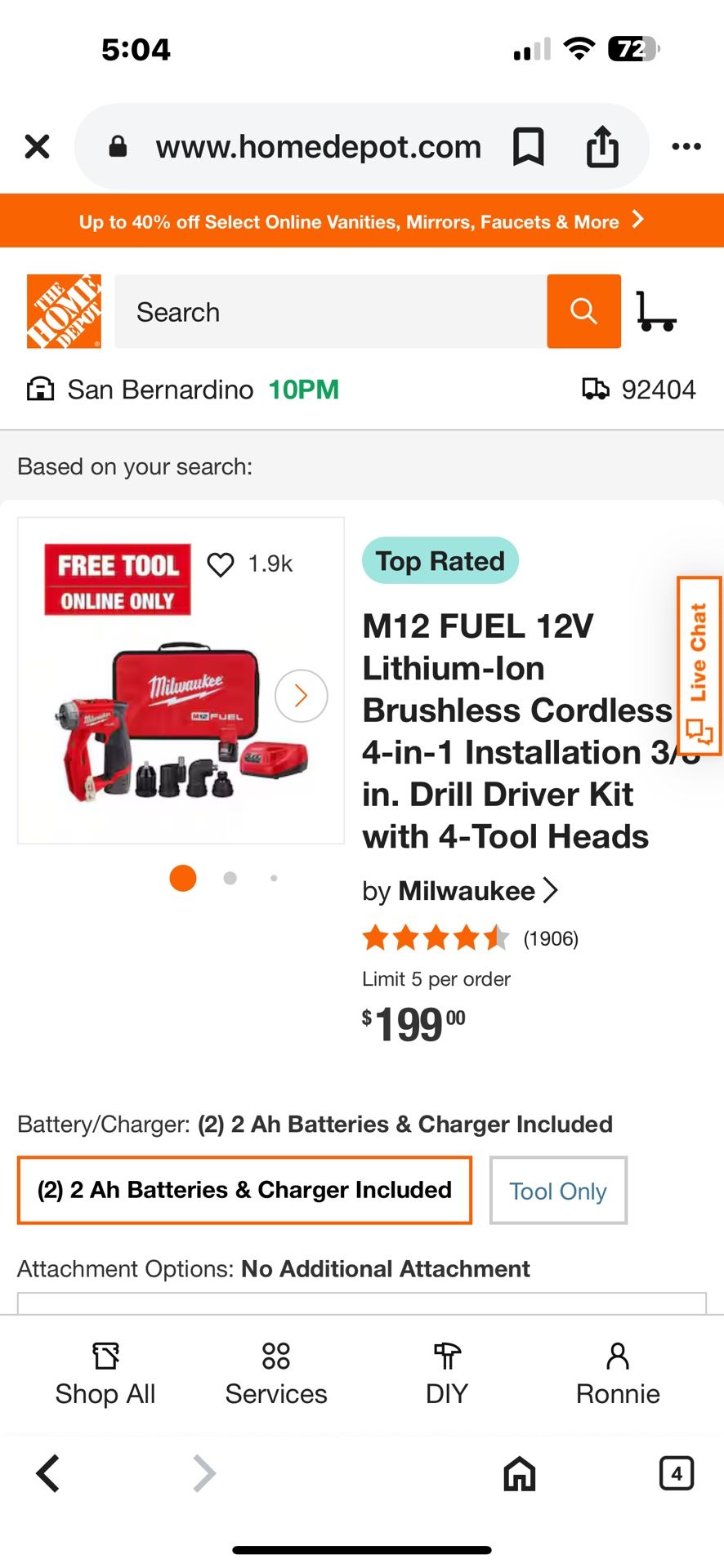 Milwaukee M-12 Installation Drill Driver Complete Tool Kit