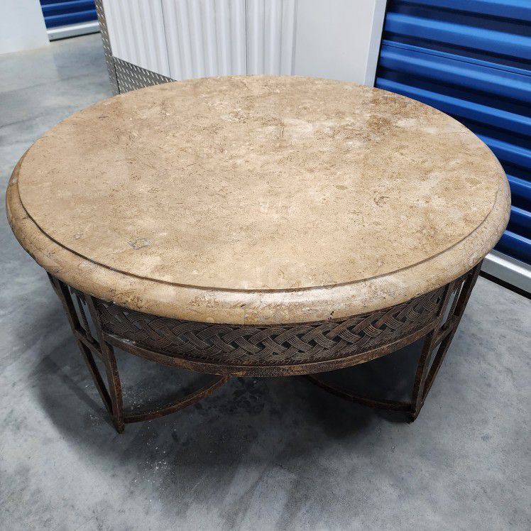 Marble/Metal Coffee Table & Side Tables