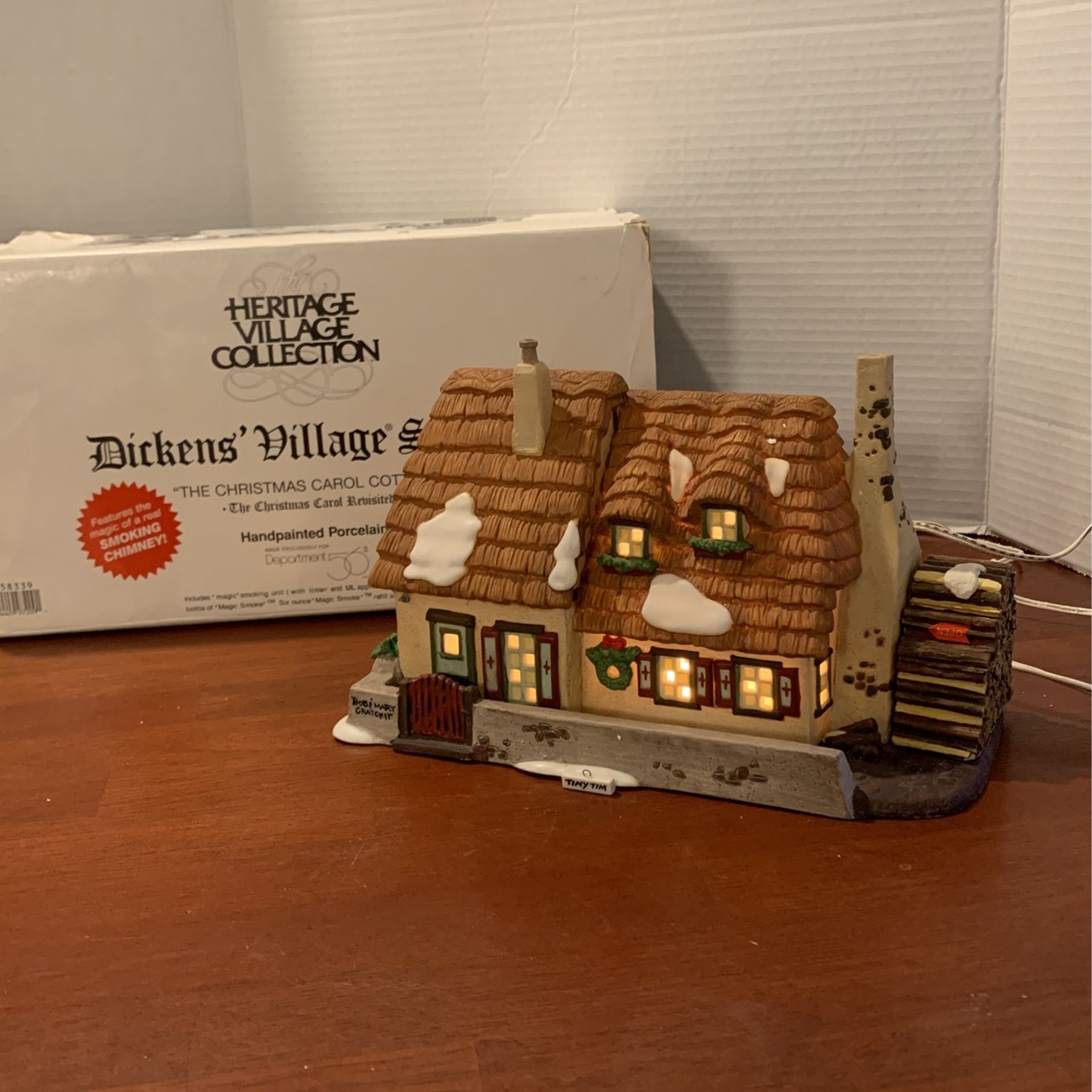 Dept 56 The Christmas Carol Cottage Dickens Village Series Does Not Include Magic Smoke Refill To Make Chimney Smoke LDC