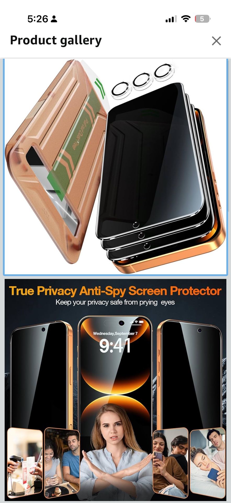 YMHML 3 Pack for iPhone 17 Pro Max Privacy Screen Protector Tempered Glass + 1 Set Camera Lens Protector, 25°Anti Spy, [Top 9H+ Military Grade Shatter