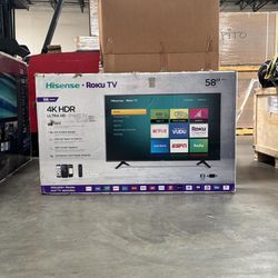 HD130 58” Hisense Roku smart 4k led tv