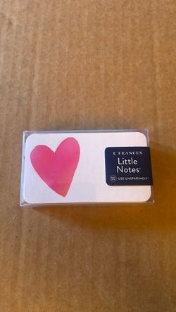 E. Frances Little Notes Heart Card Set