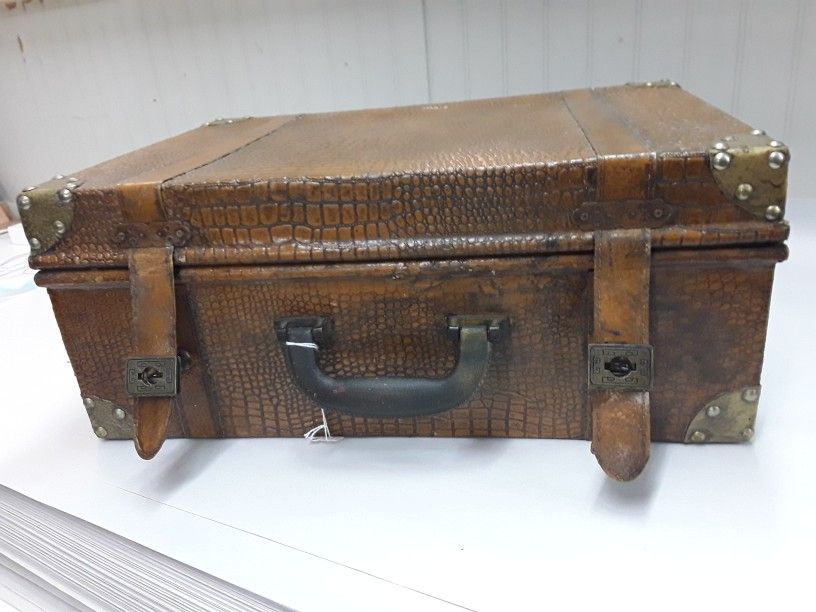 Faux Large Alligator Suit Case- Located in Shelton 