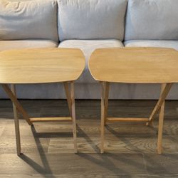 Set of 2 TV Tray Folding Tables