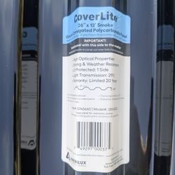 AmeriLux International CoverLite 2.16-ft x 12-ft Corrugated Smoke Polycarbonate plastic Roof