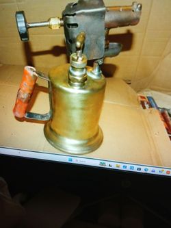 OLD ANTIQUE BRASS BLOW TORCH
