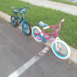 2 Kids 16" Bikes Work GReat  Both For $100 Firm