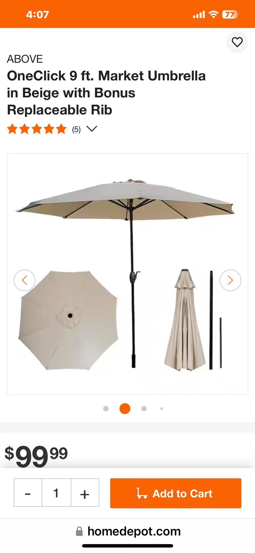 Out Door Patio Umbrella