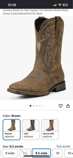 Men's Square Toe Western Cowboy Boots