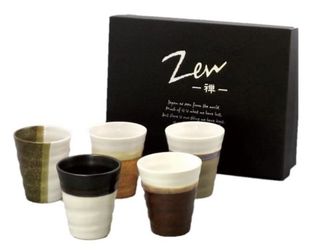 brown tone free cup set