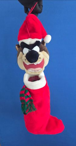 TAZ Looney Tunes 22" Plush Christmas Stocking  - Warner Bros. 1997