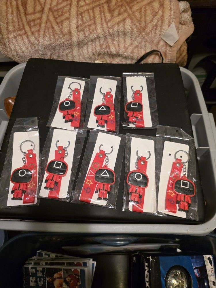 Brand New Squid Game Keychains, Good Luck Adorable Keychain