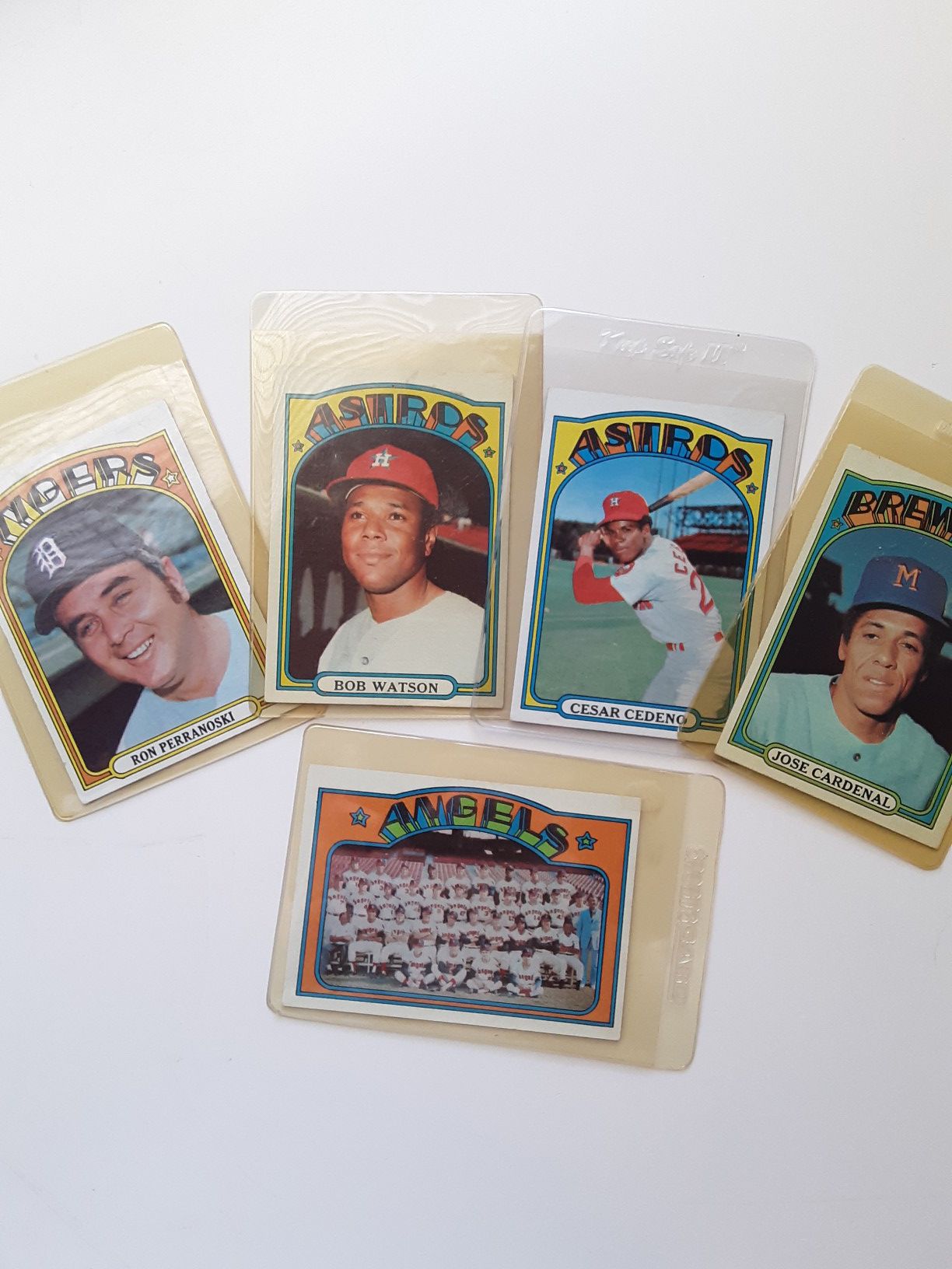 1972 Topps baseball 5 cards