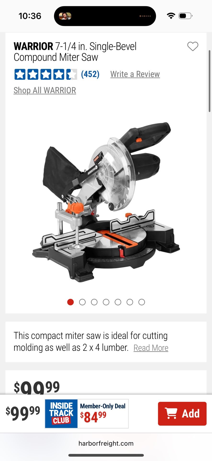 Miter Saw New In Box Warrior