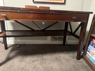 Real hardwood desk.