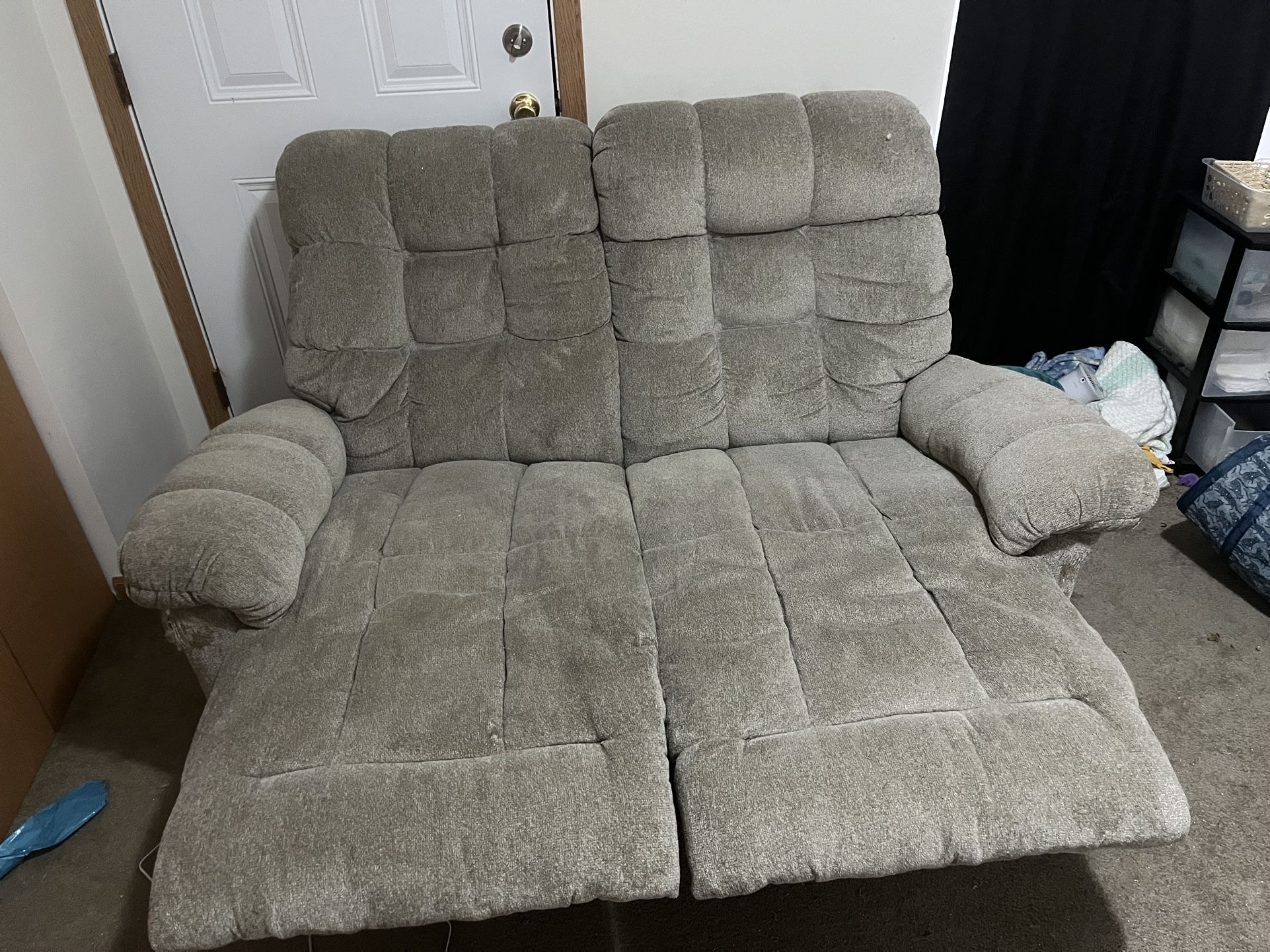 Gray Reclining Loveseat