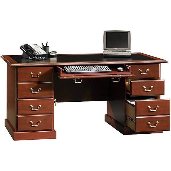 Heritage Hill 65"W Double-Pedestal Desk