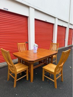 Solid wood dining table