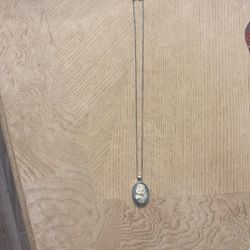 Cameo Pendant 18” Long Sterling Silver 925