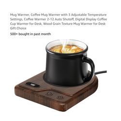 Brand new Mug Warmer, Coffee Mug Warmer with 3 Adjustable Temperature Settings, Coffee Warmer 2-12 Auto Shutoff, Digital Display Coffee Cup Warmer for