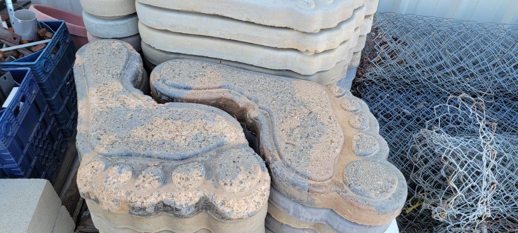 Giant Concrete Bigfoot Stepping Stones