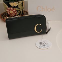 Chloé Wristlet Black Leather Wallet