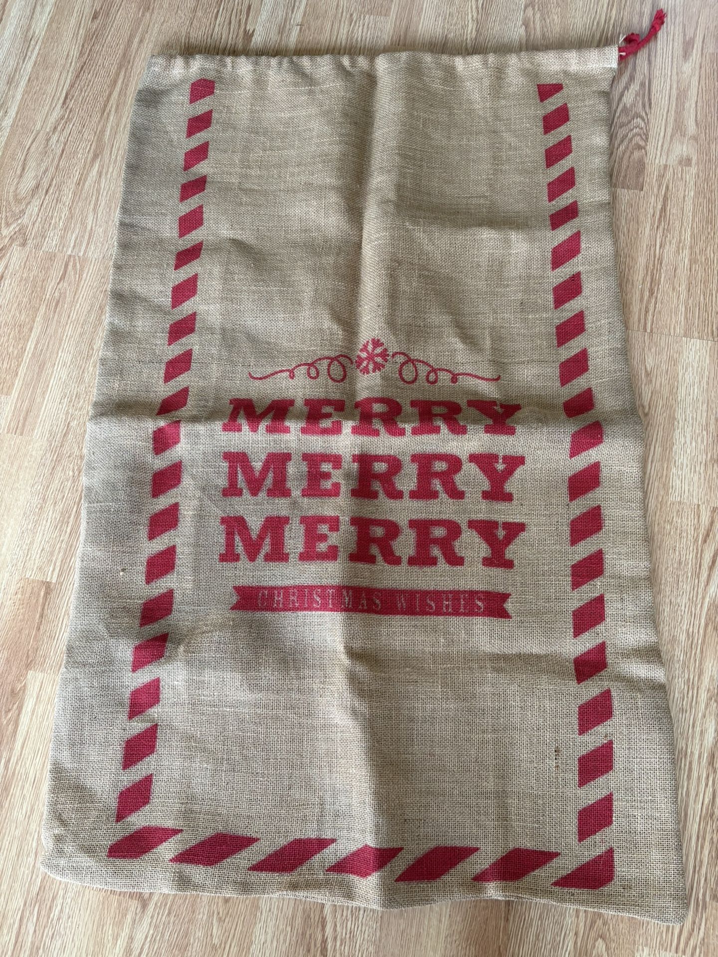 Christmas Burlap Gift Bag