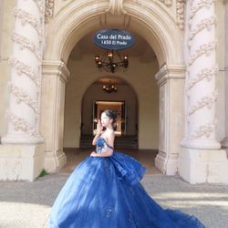 Blue Ball Prom Gown Quinceañera