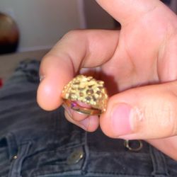 14k Gold Nugget Ring 